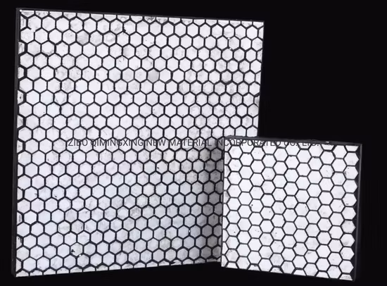 Doublure d'usure en céramique à support en caoutchouc en acier à haute résistance à l'usure